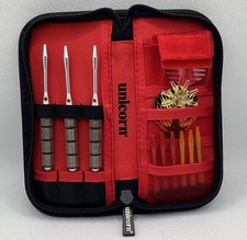 Nearly New Unicorn 3 Dart Set with Accessories and Cloth Zippered Case