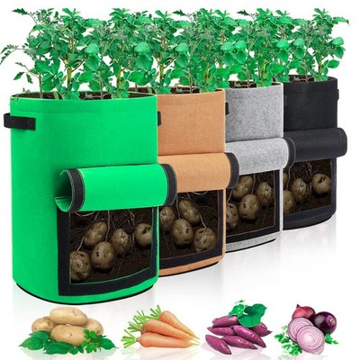 FDS Grow Pots Grow Bags for Plant, Fabric Growing Bags & Pots via Flap & Handle
