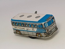 Vintage 1950s Tin Litho Key Wind-Up Greyhound Express Bus Japan