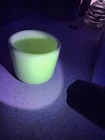 Vintage Corning U S Navy Watchman Milk Glass Hand Warming Coffee Mug USA*UV GLOW