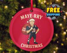 Drake Maye Christmas Ornament Funny Meme New England Football Patriots Ornament
