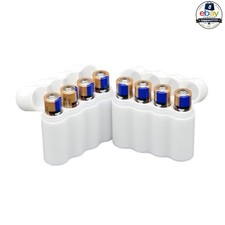 AAA Battery Case Holds 4 Batteries 2 Pack TPU Snap Closure Compact Organizer