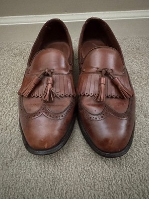 Allen Edmonds Mansfield Brown Leather Tassel Loafers Shoes Men Size 7.5 EEE