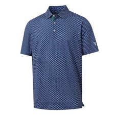 Mens Golf Shirt Short Sleeve Dry Fit Print Moisture Wicking Performance Patte...