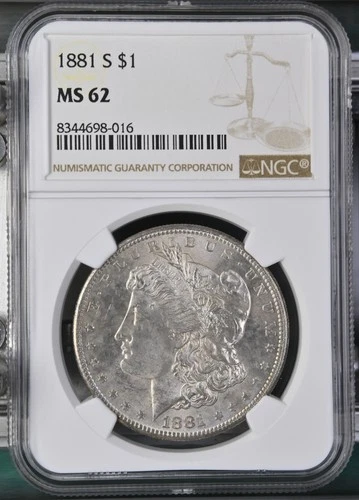 1881-S Morgan Dollar NGC Certified MS62
