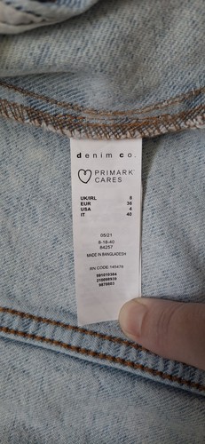 Primark Denim & Co. Light Wash Trucker Jacket - Size UK 8 EUR 36 - Bild 5 von 13