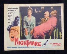 Nightmare Set of 8 Original Lobby Cards 1964 Hammer 