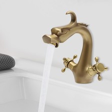 Antique Kitchen Sink Faucet Sprayer Mixer Tap Brass for Bar, Kitchen, Bathroom