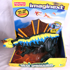 Imaginext Mega Spinosaurus Blue Dinosaur 2007 Fisher Price 16" Move  Sound