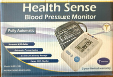 New in box Health Sense Upper Arm Blood Pressure Monitor BP-1303 Automatic LCD