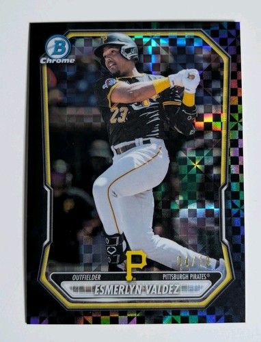 Esmerlyn Valdez 2026 Bowman Chrome Black X-Fractor Refractor /10 Pirates