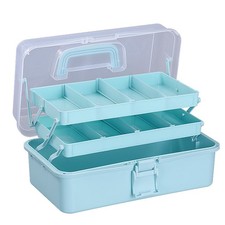 Three-layer Craft Storage Box Plastic Portable Hardware Tool Box