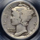 1916 D MERCURY DIME PCGS PCGS VG 08 OLD GREEN HOLDER NICE AND NATURAL AND EXTRA