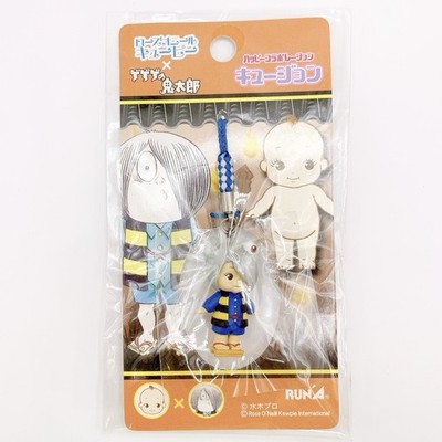 Gegege no Kitaro × QP Kewpie Rose O'Neill Kew John Netsuke Mascot Figure Strap
