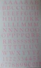 Mrs Grossman BLOSSOM ABC ALPHABET pink Stickers Vintage RARE