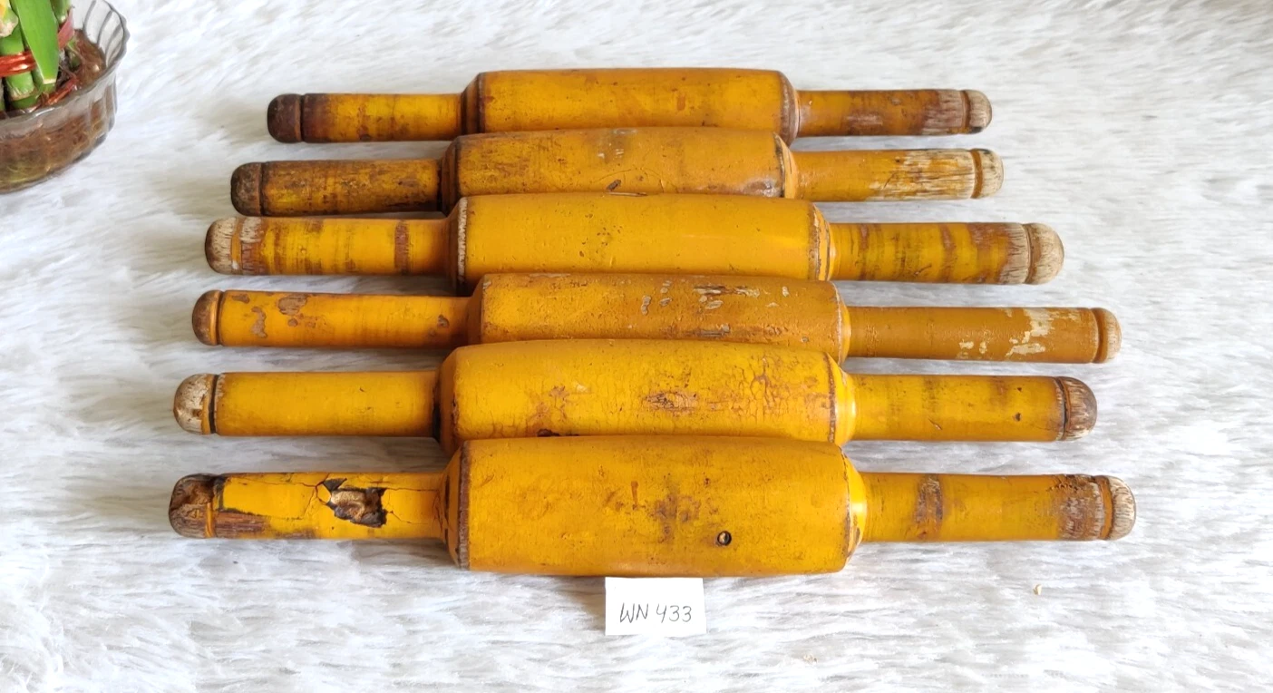 Antique Handmade Bread Bakers Wooden Rolling Pin 6Pcs Rustic Farm Decor WN433
Opens in a new window