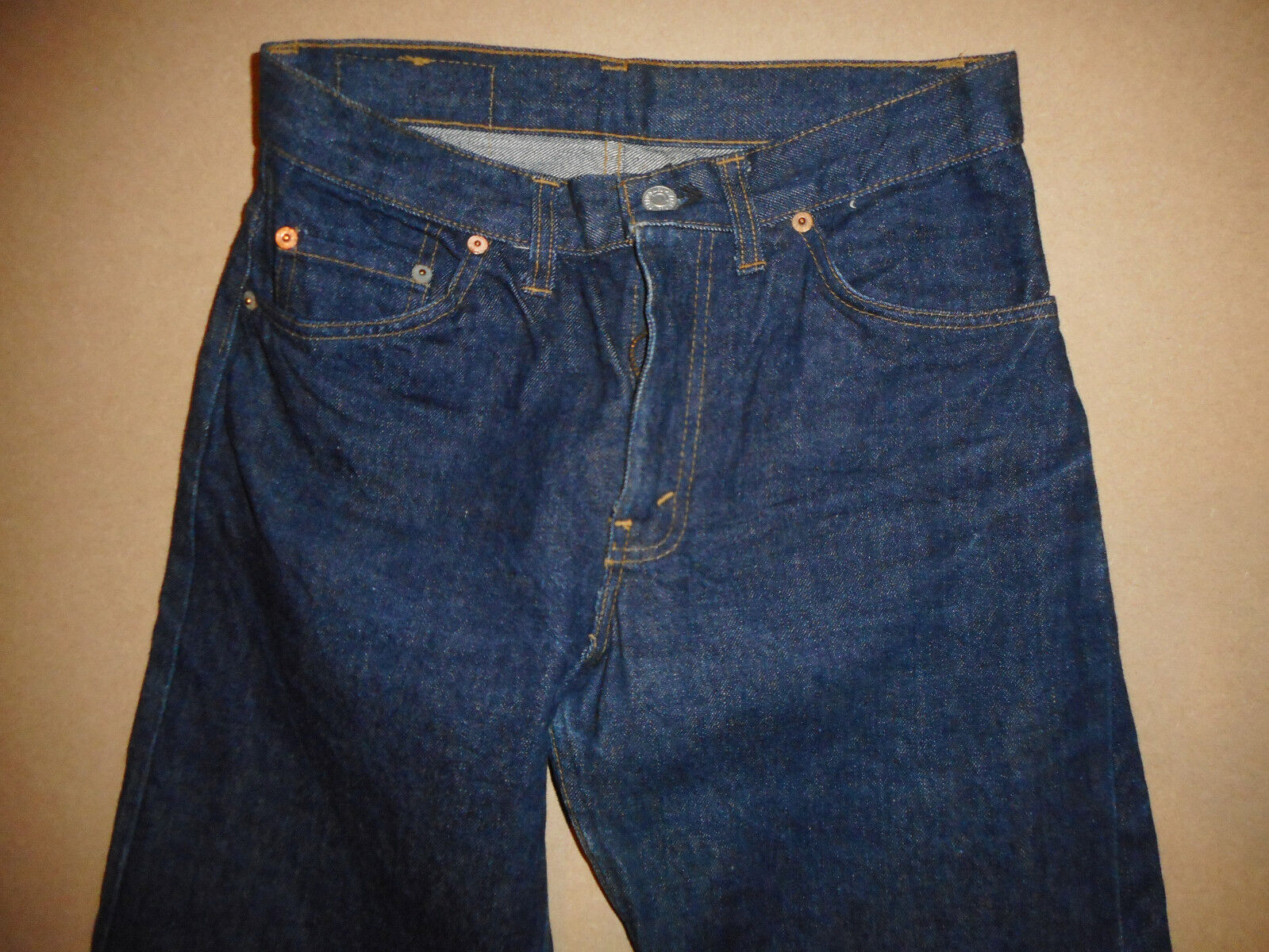 Mens 502 XX 0117 BIG E Vintage 1966-1968 Original Levi Jeans Raw Denim ...