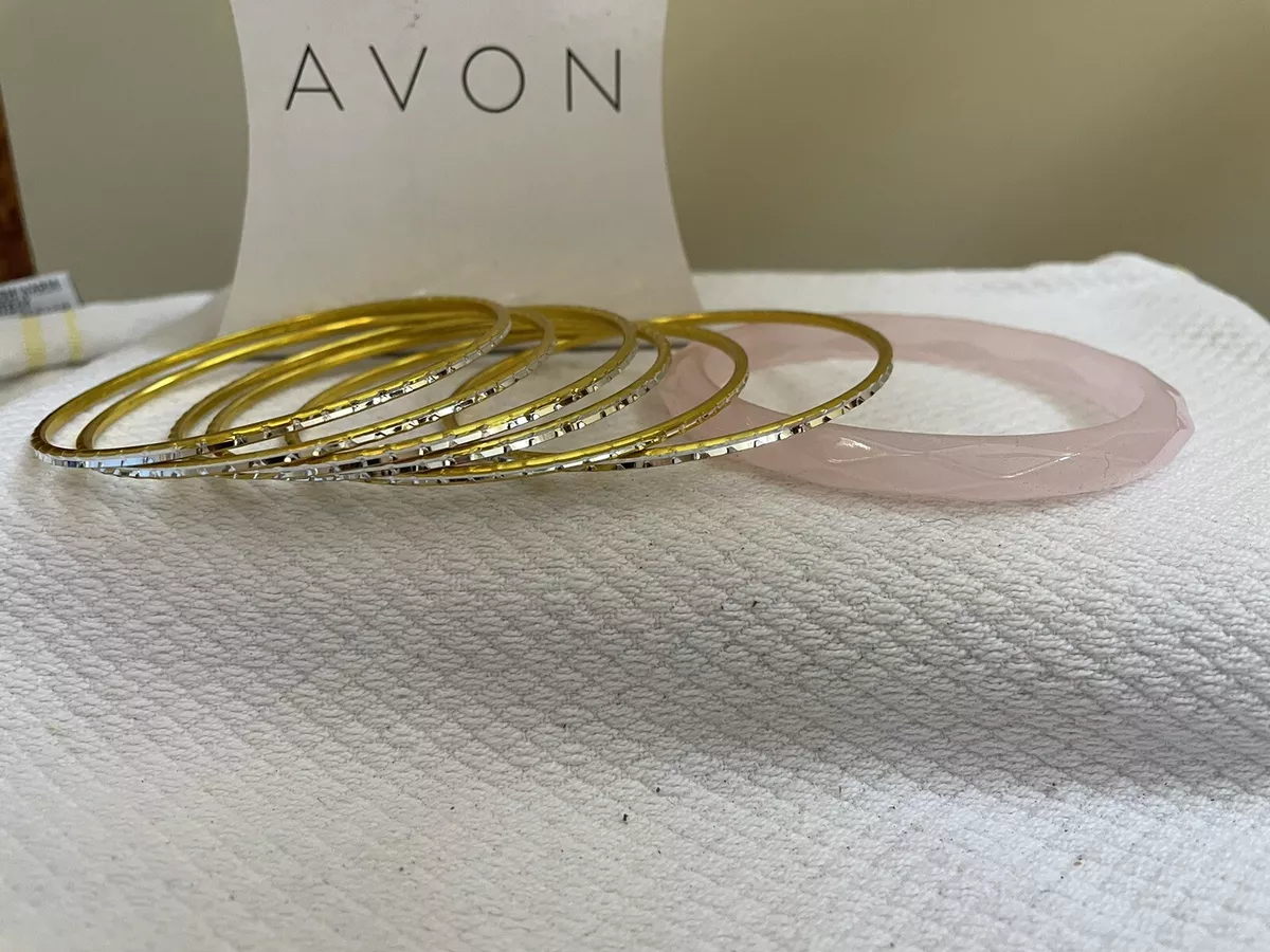 Avon 2013 Faceted Bangle Set Small Pink eBay