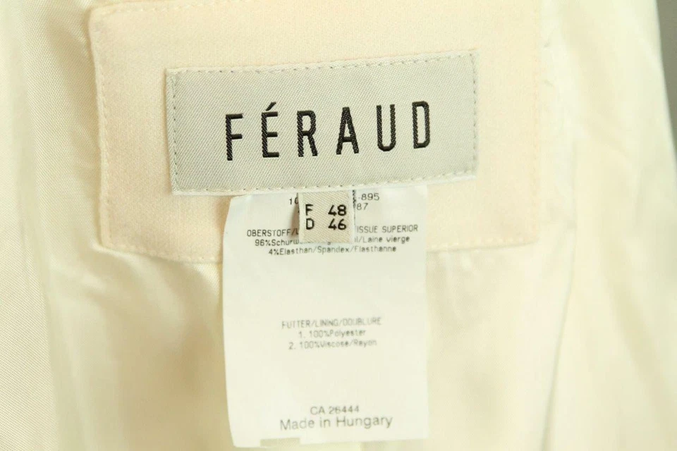 Chaqueta Blazer Plumero LOUIS FERAUD Marfil Elastizado Lana Terciopelo A Medida 16 Foto 2 de 4