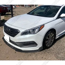 For 2015-2017 Hyundai Sonata Matt Black Front Bumper Body Kit Spoiler Lip 3pcs