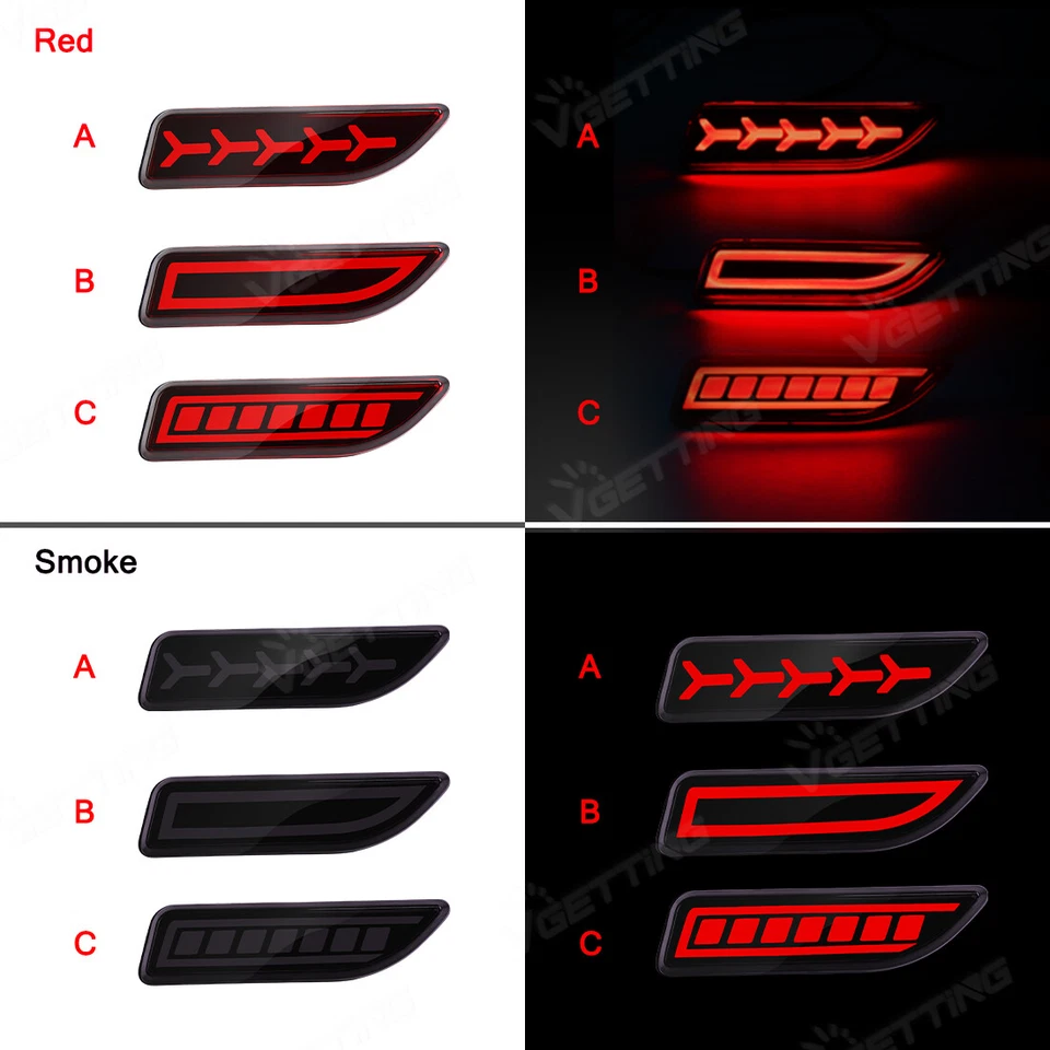 Luces de freno reflector parachoques trasero LED para Toyota Corolla Lexus CT200h 2011-2013 Foto 2 de 4