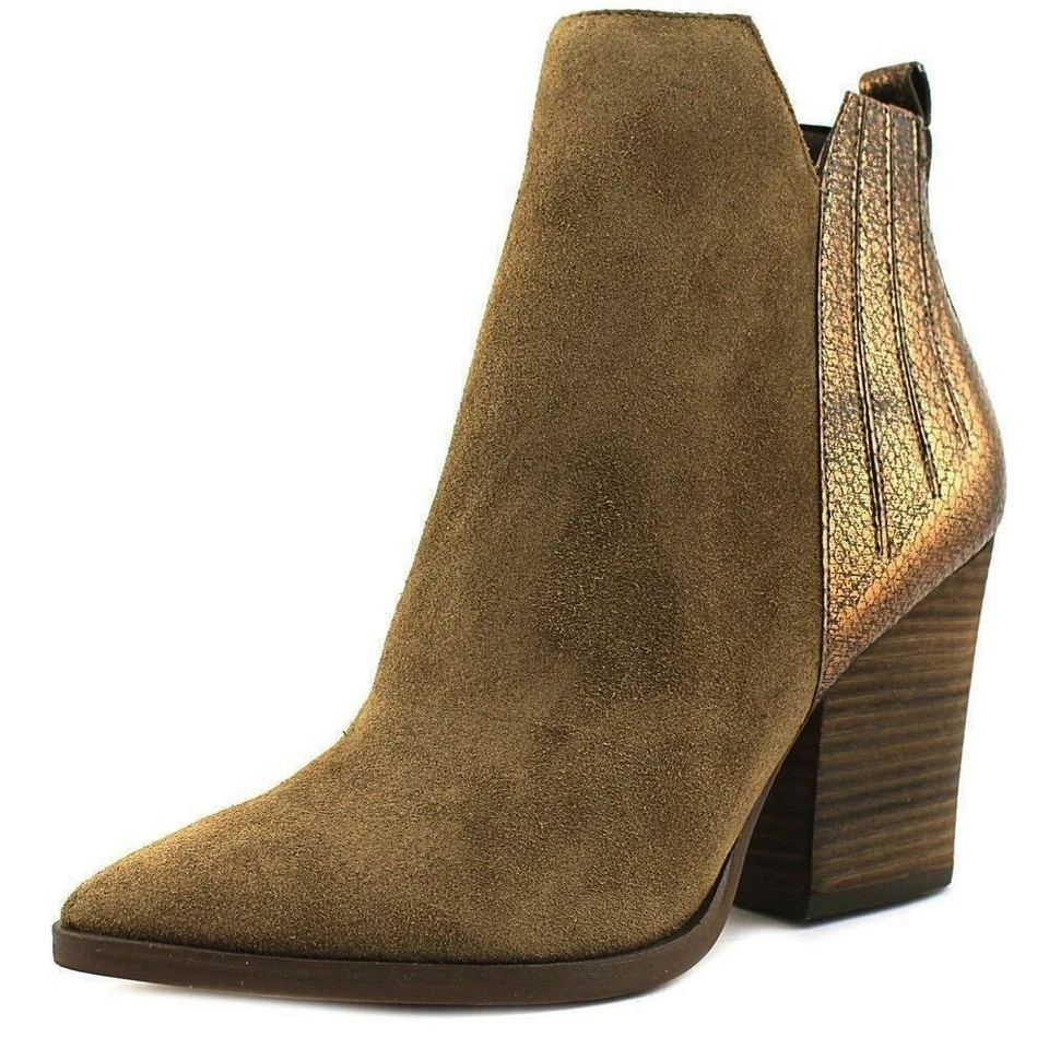 GUESS Millie Marrón Ante Bronce Diseñador Botines 5.5 - Imagen 3 de 4