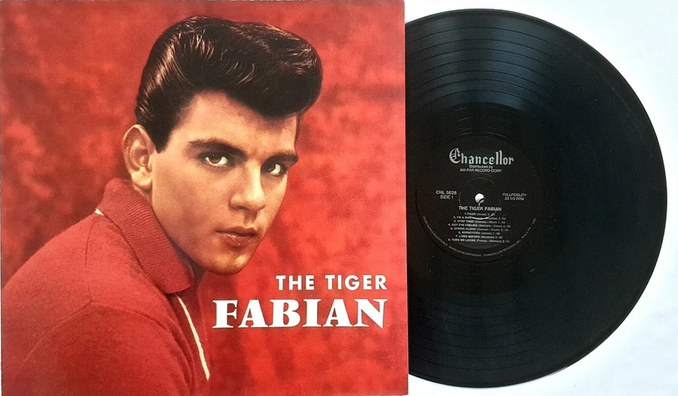Fabian-The Tiger - Vinyl LP 1987 Chancellor Records USA Reissue ‎– CHL 5026 - Image 2 of 3