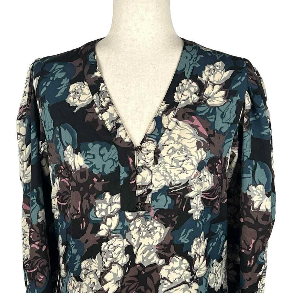 VESTIDO MAXI KENDALL MANGA ABULLONADA FLORAL WALTER BAKER EN TULIP CRUSH NUEVO CON ETIQUETAS TALLA M Foto 2 de 4