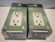 Decora Plus 15 Amp 125 V Industrial Grade Duplex Outlet/Receptacle, White2 -Pack
