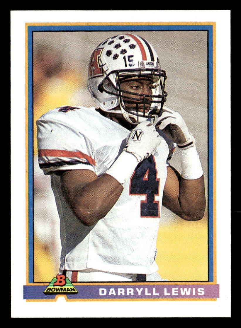 Darryll Lewis 1991 Bowman Rookie Card #197 Houston Oilers
