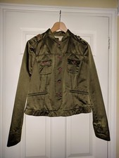 Nwot Dkny Jeans Khaki Cotton Jacket Size Large