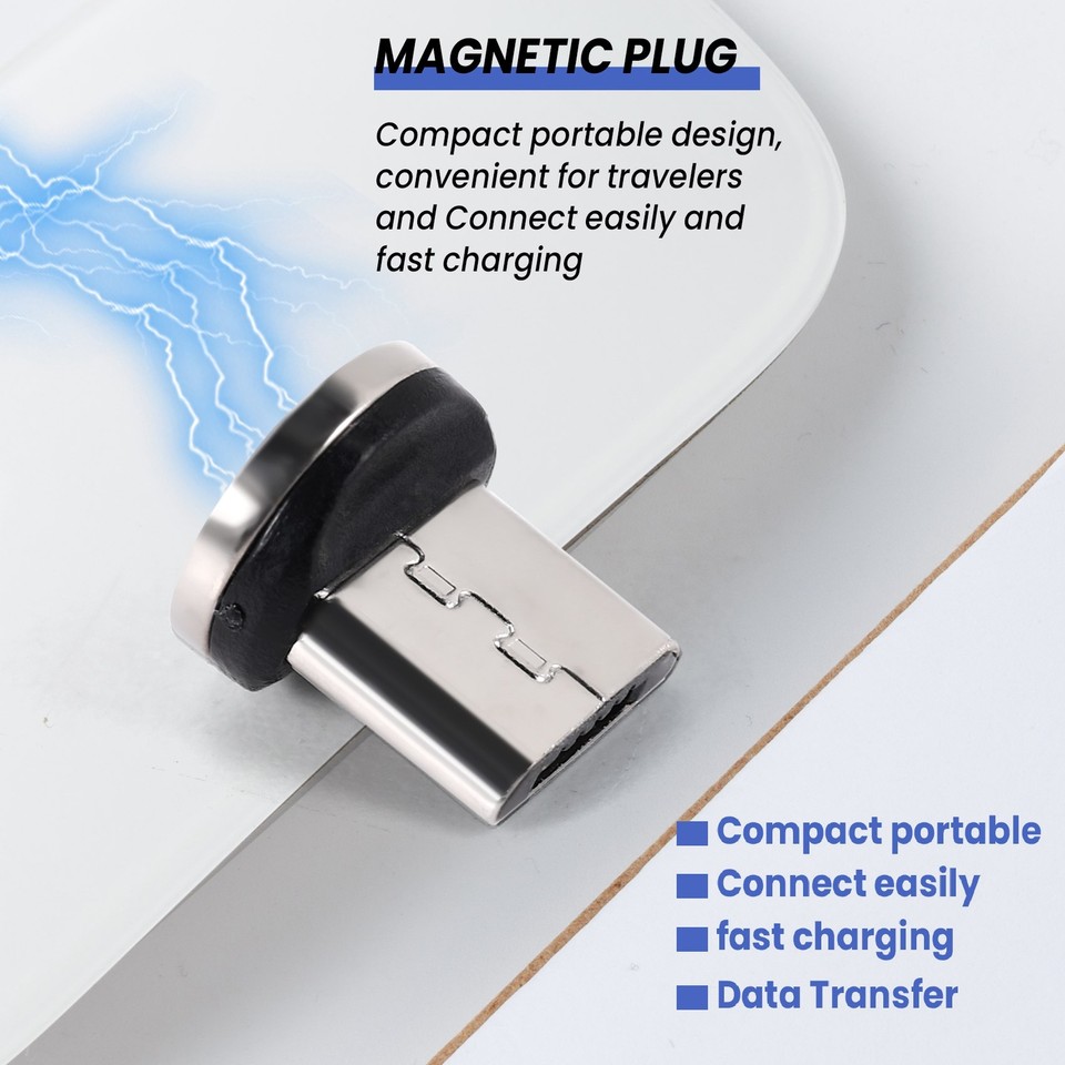 Round Cable Plug Phone Android Plug MicroUSB Fast3156
