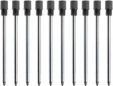 Black Ink Refills 10 Pcs , Replaceable Pen Refills, 2.75 inch 70 mm 