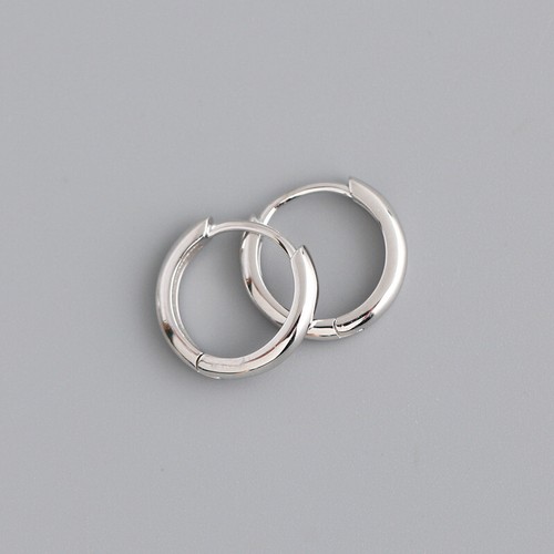 925 Sterling Silver 10mm-18mm Hoop Ring Huggie Earrings Sleeper Ear Piercing NEW - Picture 15 of 25