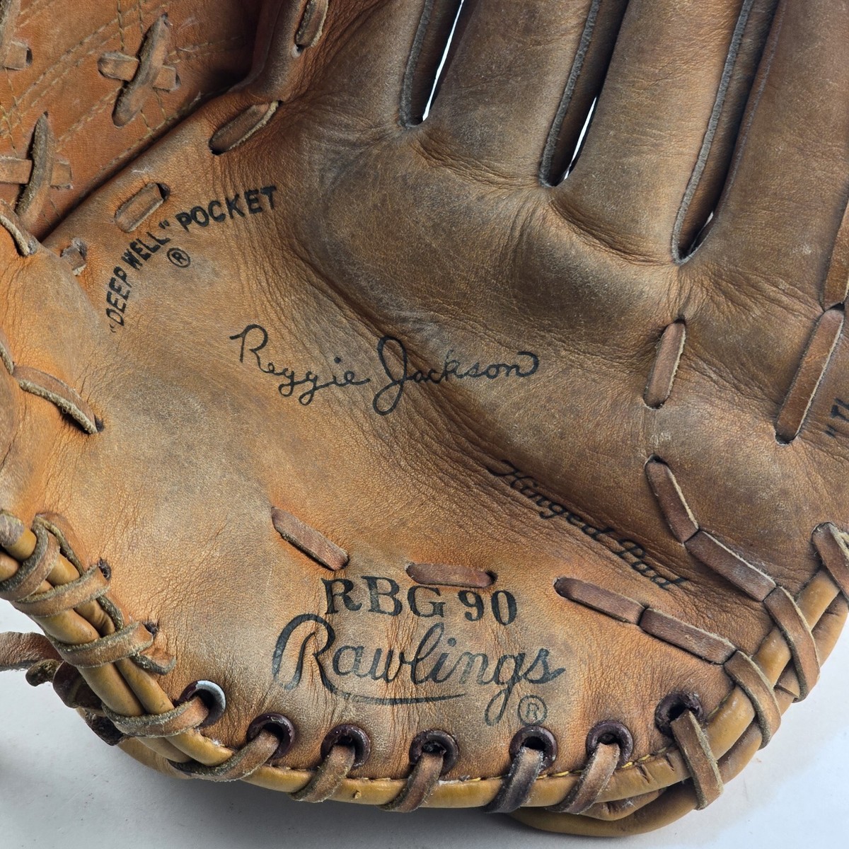Rawlings RGB90 Reggie Jackson Baseball Glove RHT Leather Deep Well