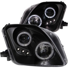 ANZO for 1997-2001 Honda Prelude Projector Headlights w/ Halo Black w/ LED - anz