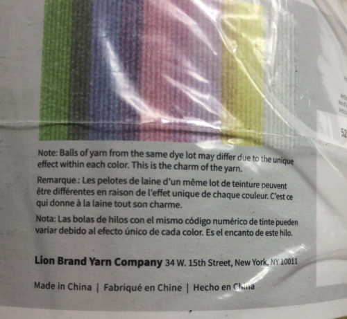 Lion Brand Mandala Baby Yarn Lot of 3 Neverland #213 100% Acrylic Multi color - Picture 6 of 7