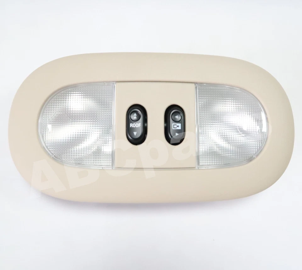 Overhead Console w/ LED Dome Map Light & Sunroof Switch for Ford F150 04-08 Tan - Image 4 of 4