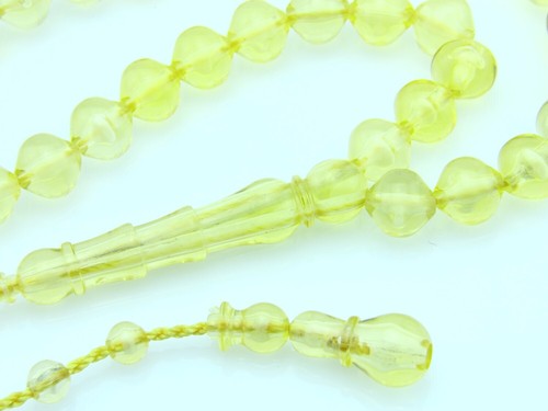 Light yellow color 33 beads Islamic Prayer Beads Misbaha Rosary misbaha 401002 - Picture 2 of 5