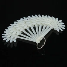 120 Tips Nail Art Design Acrylic Polish Fan Board Display Practice Sticks Wheel
