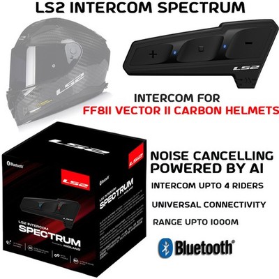 LS2 INTERCOM SPECTRUM UNIVERSAL FIT BLUETOOTH FÜR FF811 VECTOR II CARBON HELME