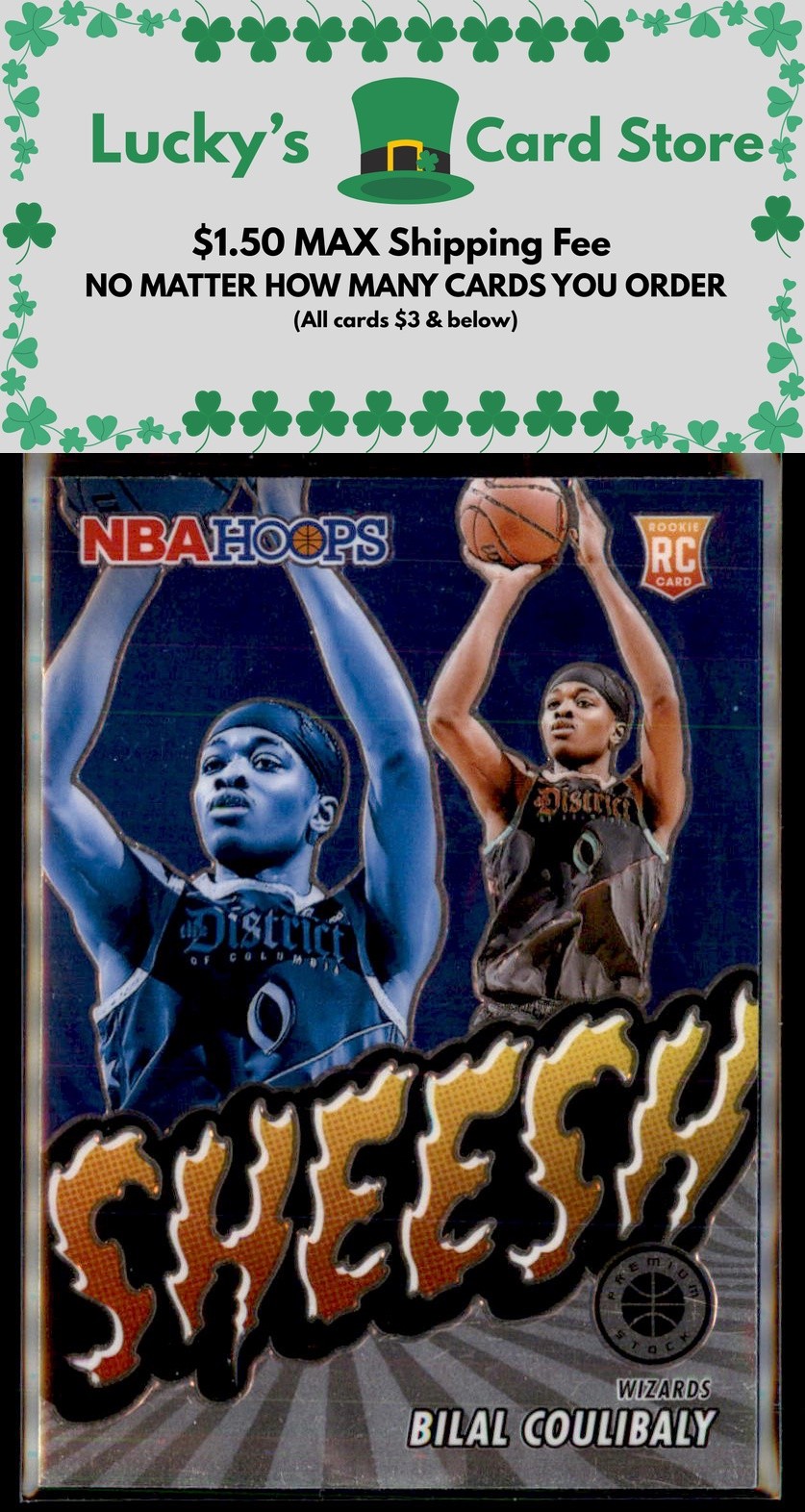 2023-24 Hoops Premium Stock #14 Bilal Coulibaly Sheesh