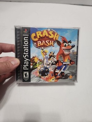 Crash Bash PlayStation 1 - (PS1, 2000) Black Label Tested Disc Manual Reg Card