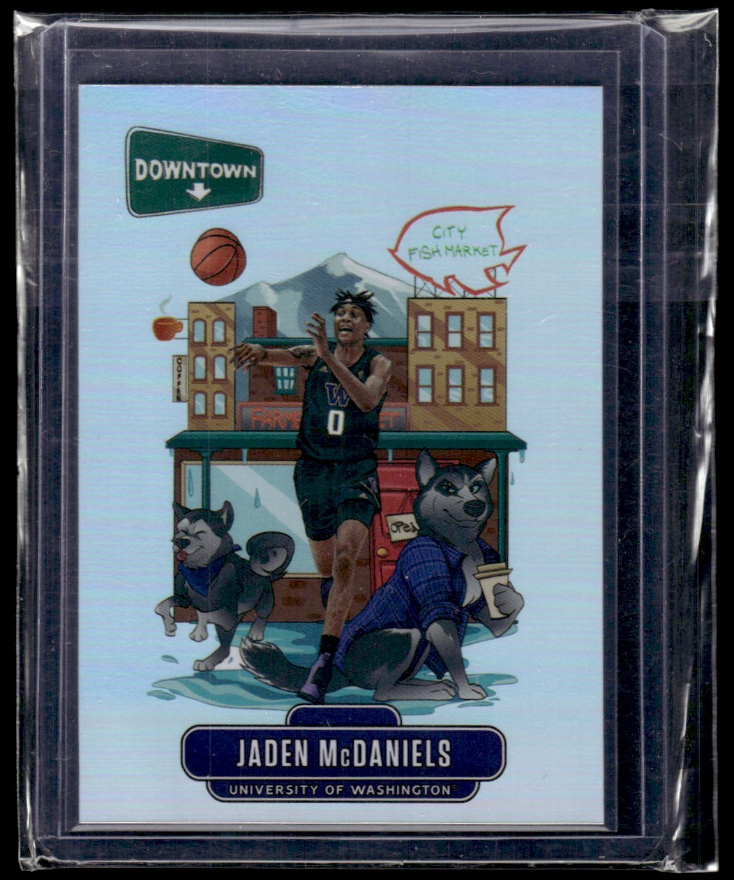 2020-21 Panini Prizm Draft Picks Collegiate Downtown Jaden McDaniels Washington