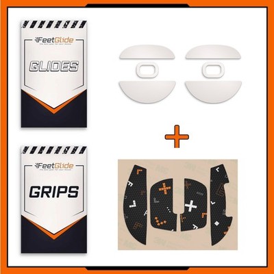 FeetGlide Mouse Skates & Grip Tape Bundle for Attack Shark R2