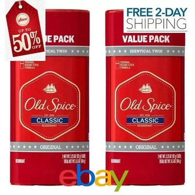 Old Spice Classic Original Scent Deodorant for Men, 3.25 Oz (Pack of 2)