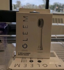 GLEEM Toothbrush Replacement Brush Heads Refill, White, 2 count