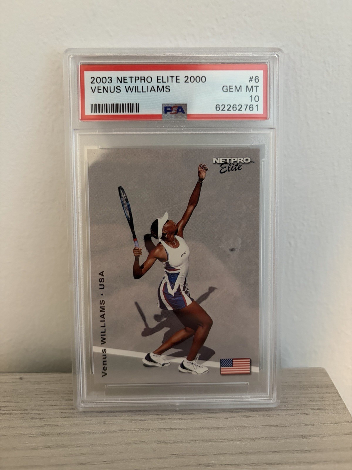 2003 Netpro Elite 2000 #6 Venus Williams PSA 10 Gem Mint Limited Ed. 2000