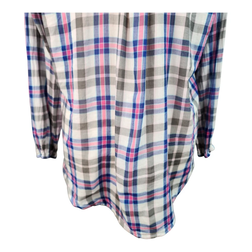 Chaqueta Torrid Para Mujer 1X 14-16 Cuadros Larga Línea Cremallera Con Capucha Preppy Capa Costera Foto 3 de 4