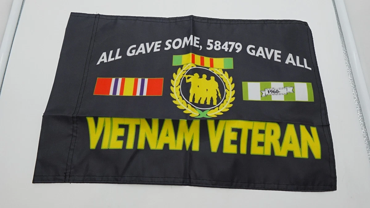 Bandera Veterano De Vietnam 1961-1975 3x5 Pies - 100% Poliéster, Bordes Cosidos, Trade Winds